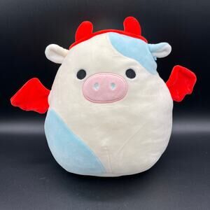 Squishmallow 9" Belana Cow in Bat Devil Costume Plush Stuffed Animal